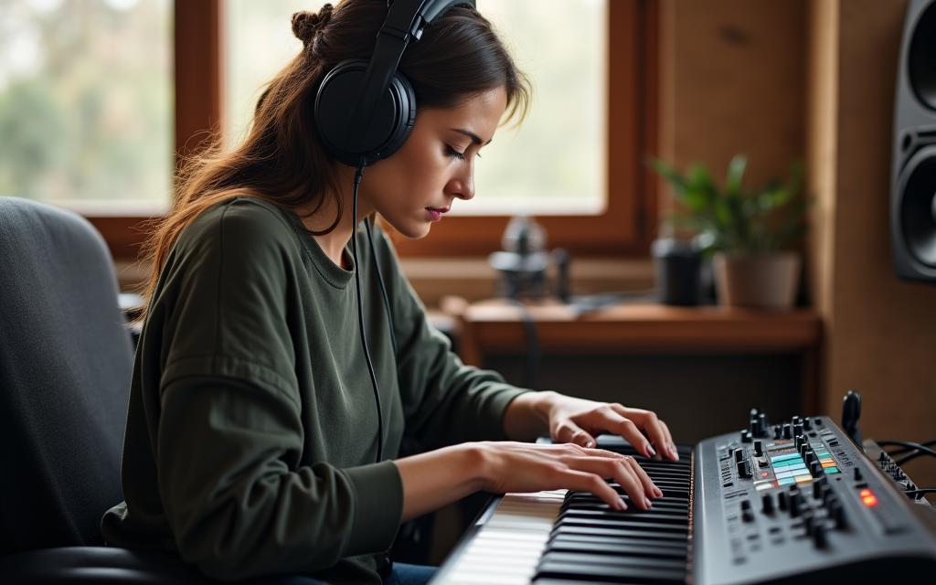 Artist on stage performing